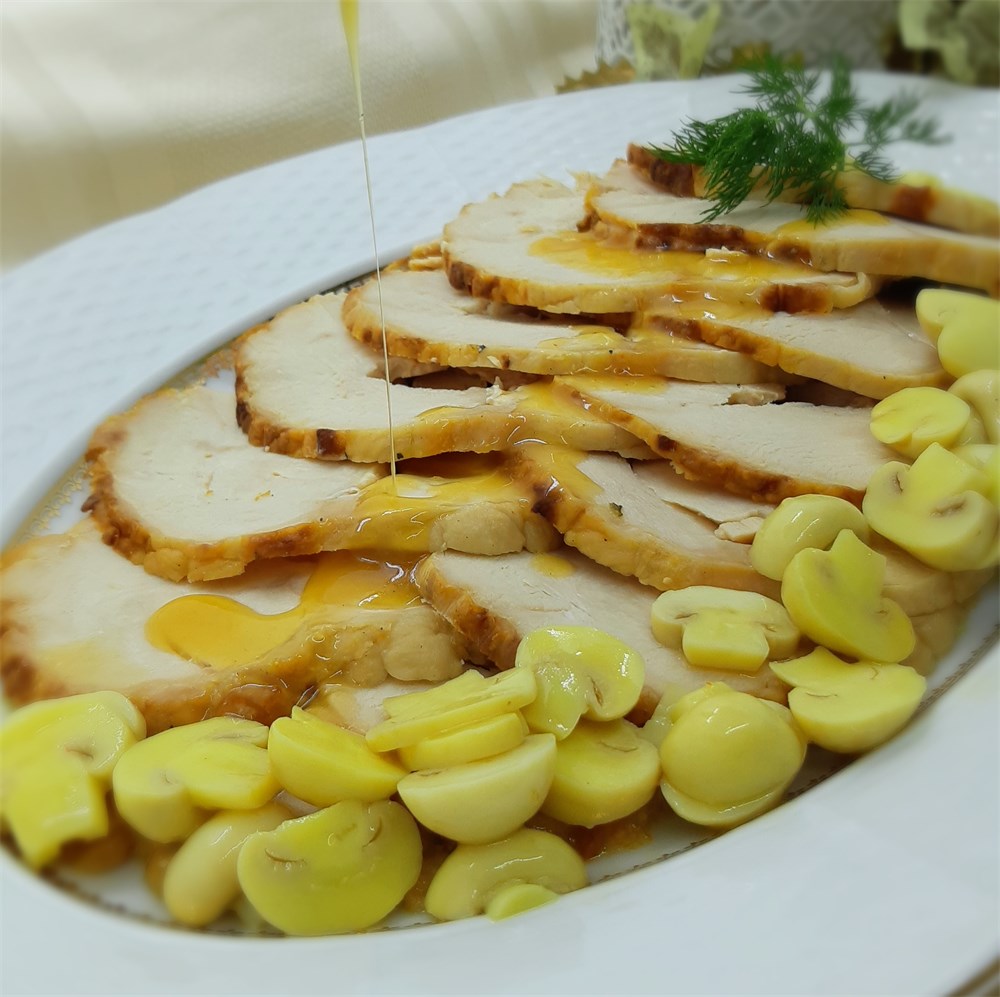 Peito de Peru ao Molho Roti e Champignon 450g