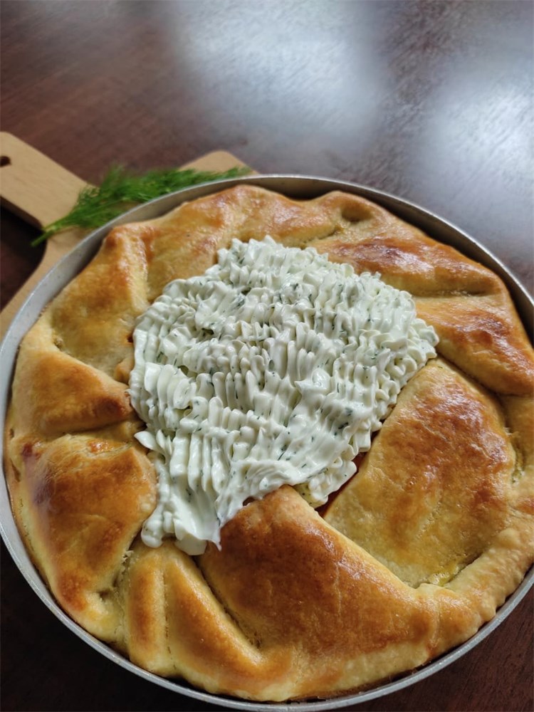 Torta Rústica de Salmão Cream Cheese e Dill 1kg