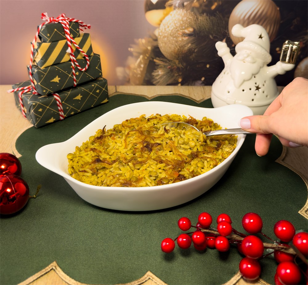 Arroz com Lentilha e Crispy de Cebola Caramelizada 350g